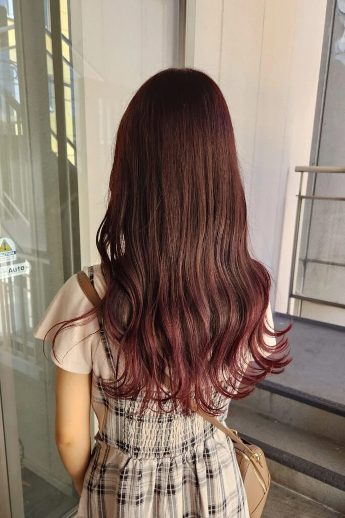 チェリーブラウン ヘアカラー 写真