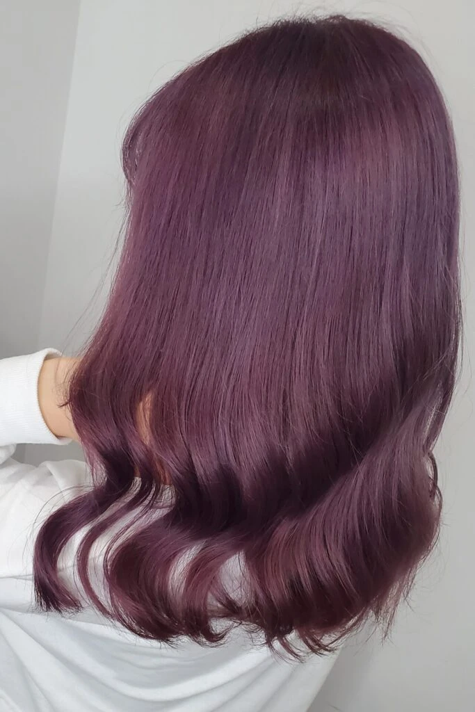 ラベンダーピンク ヘアカラー 写真