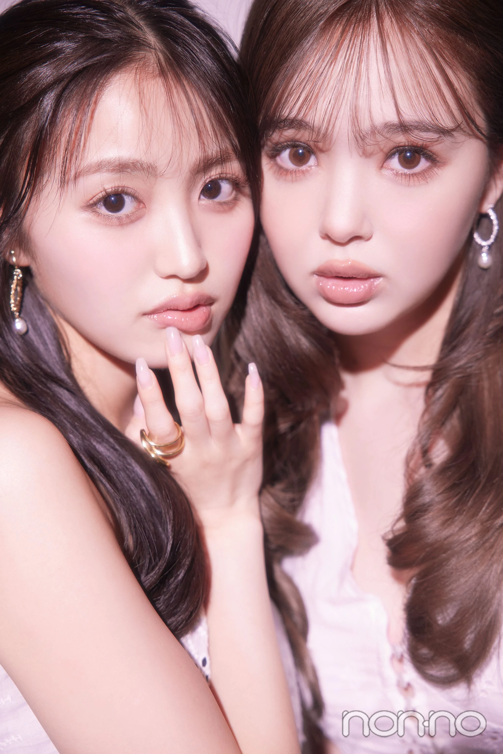 藤田ニコルと香音の顔の寄りカット