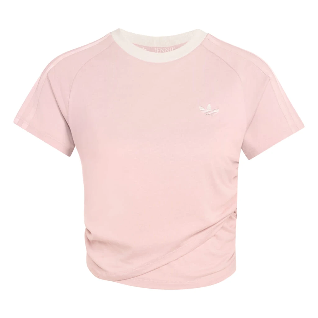 ピンクのレイヤード風Tシャツ