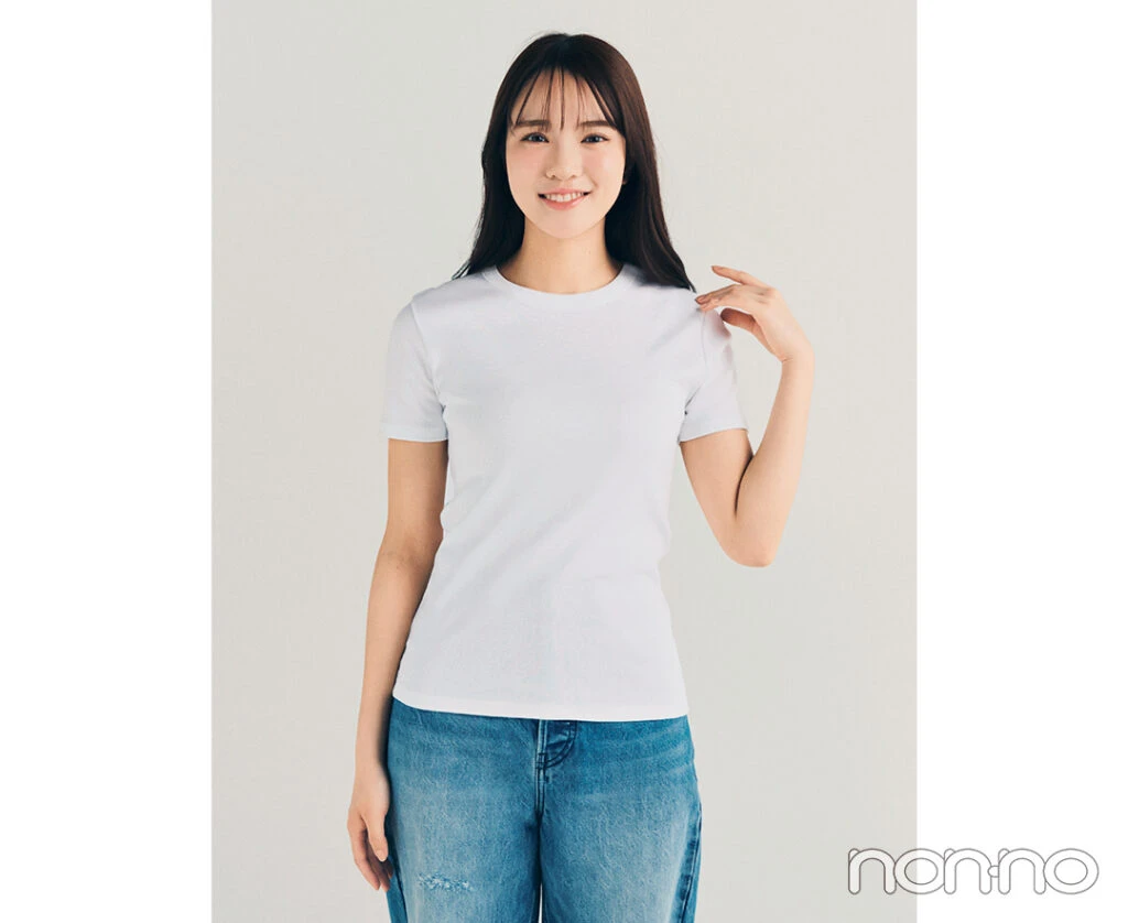 プチバトー クルーネック半袖Tシャツの着用レビュー