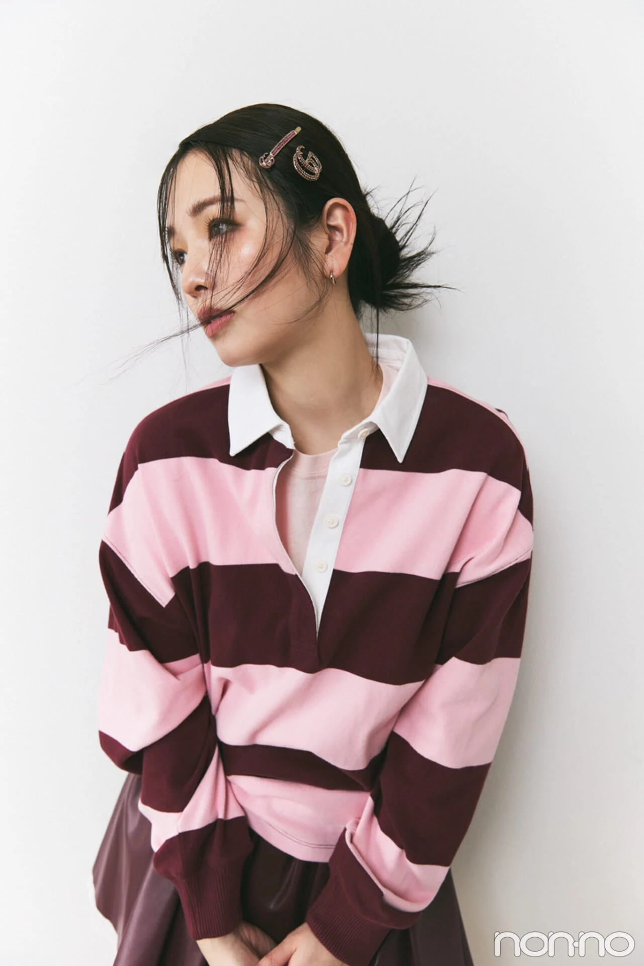 「ダブルG」ヘアピンセットをつけた横田真悠