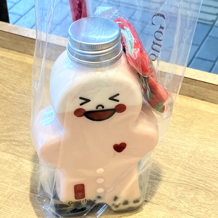 ゴンチャのストロベリーミルクティーの画像