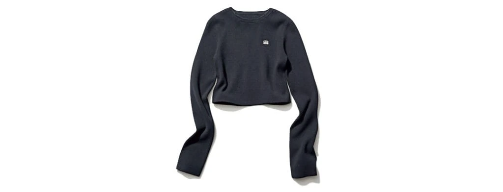 しゃれ感シンプルな着こなしを作る9アイテム-クロップドニット