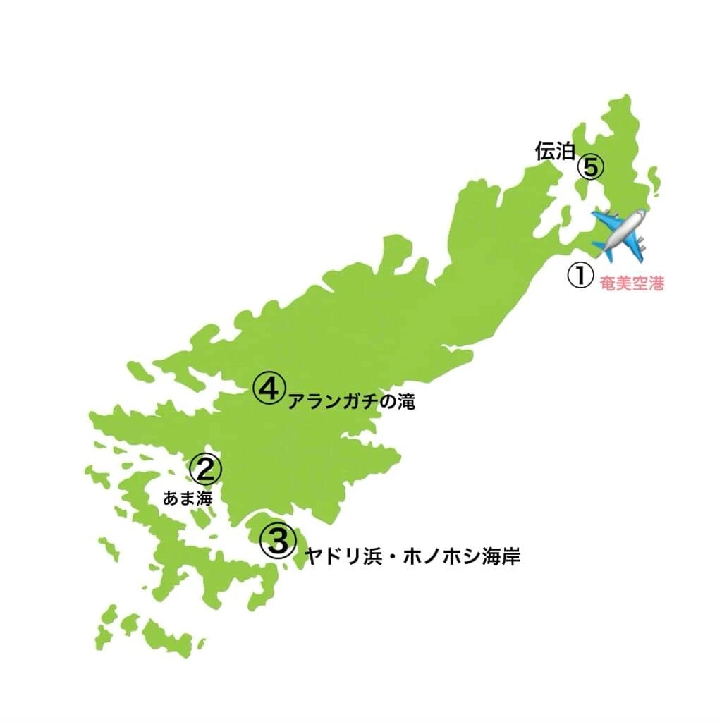 奄美大島観光マップ