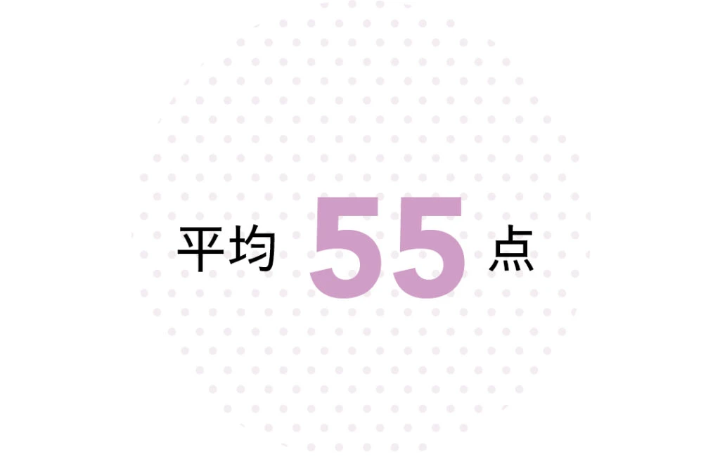 平均55点