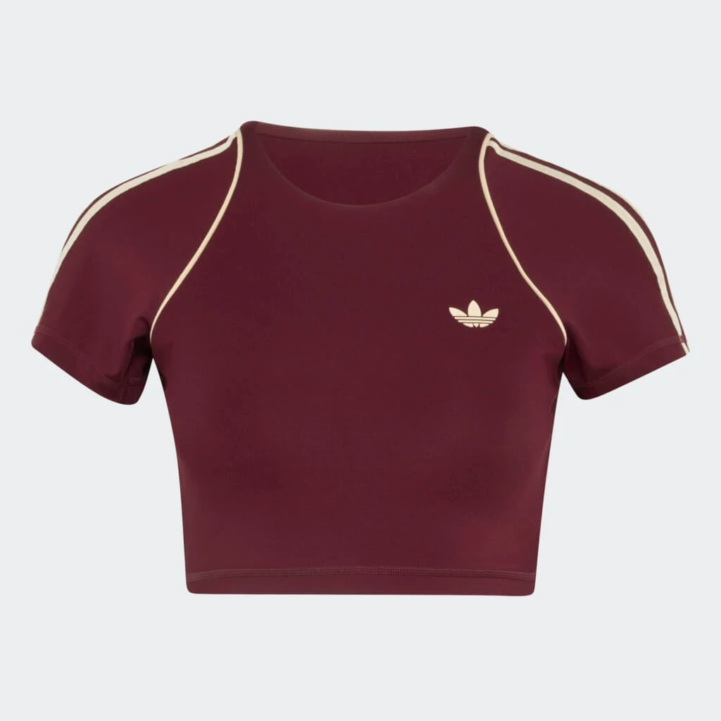 オリジナルス スポーツのブラTシャツ バーガンディ
