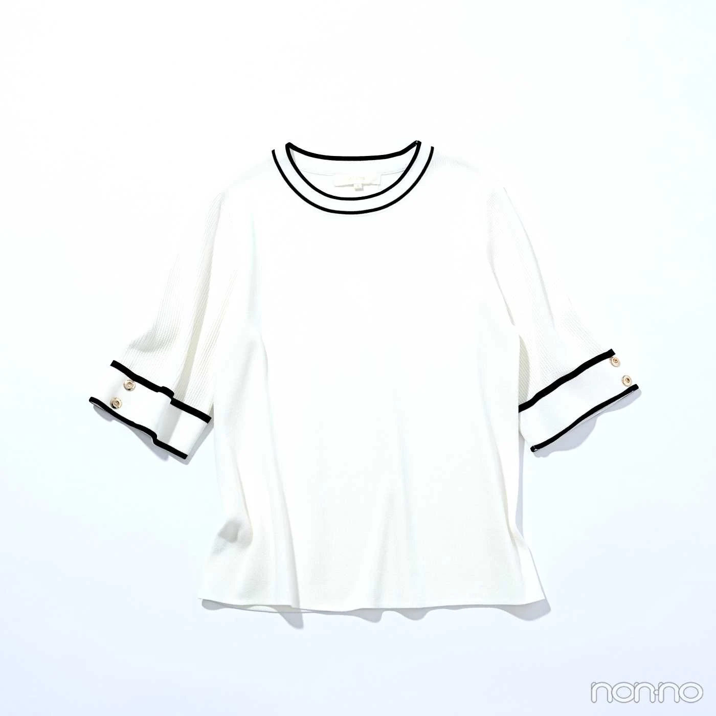 グローブの袖メッシュ編みニット