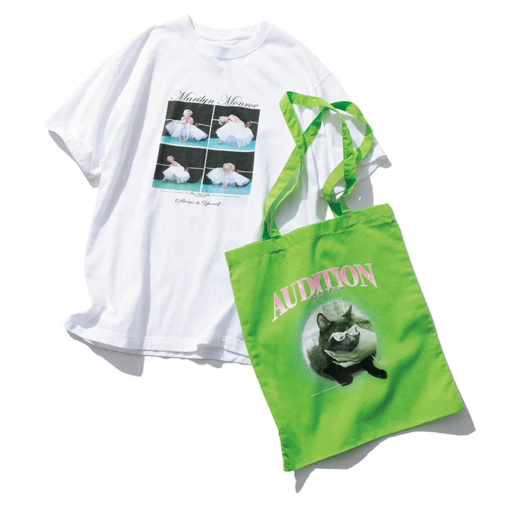 リリー ブラウンのTシャツとバッグ