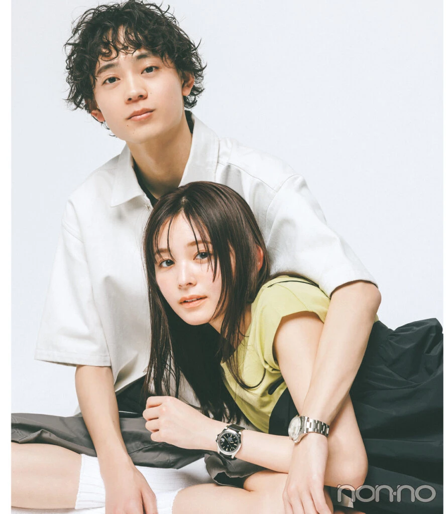 久間田琳加と水沢林太郎のさりげおそろなきゅん小物モデルカット1