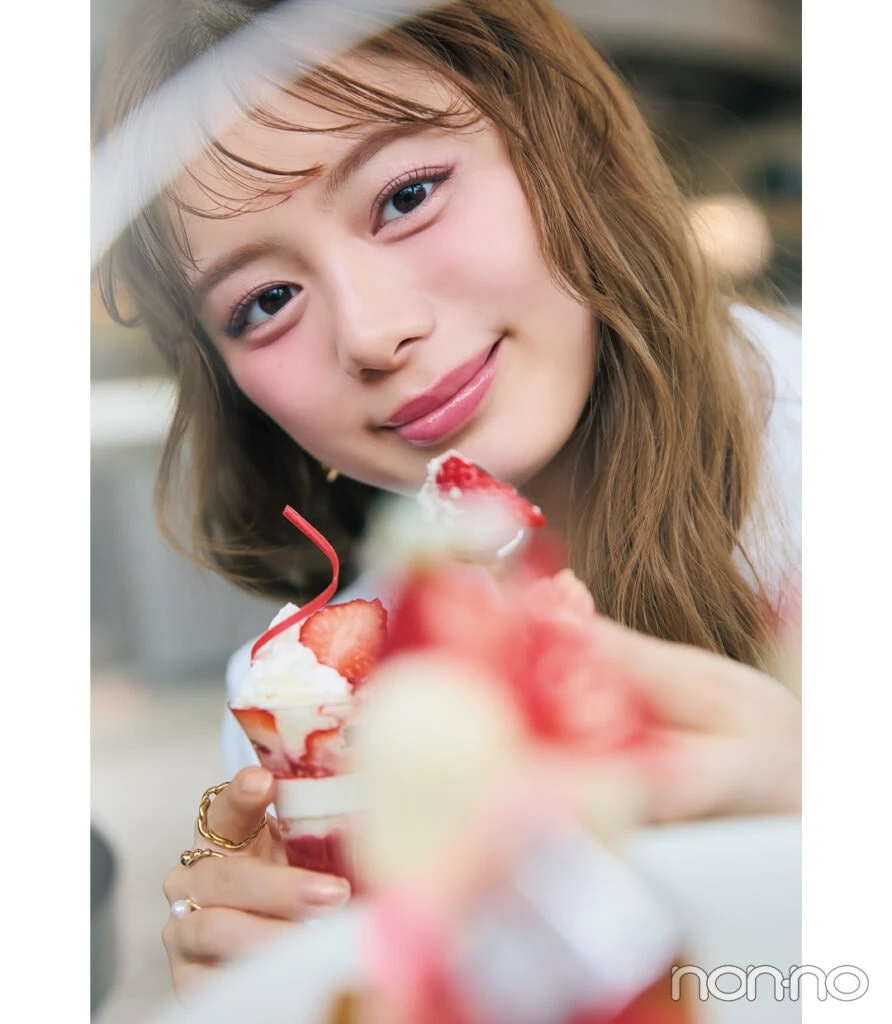 紺野彩夏のホテルでアフタヌーンティーの日のメイク&コーデ