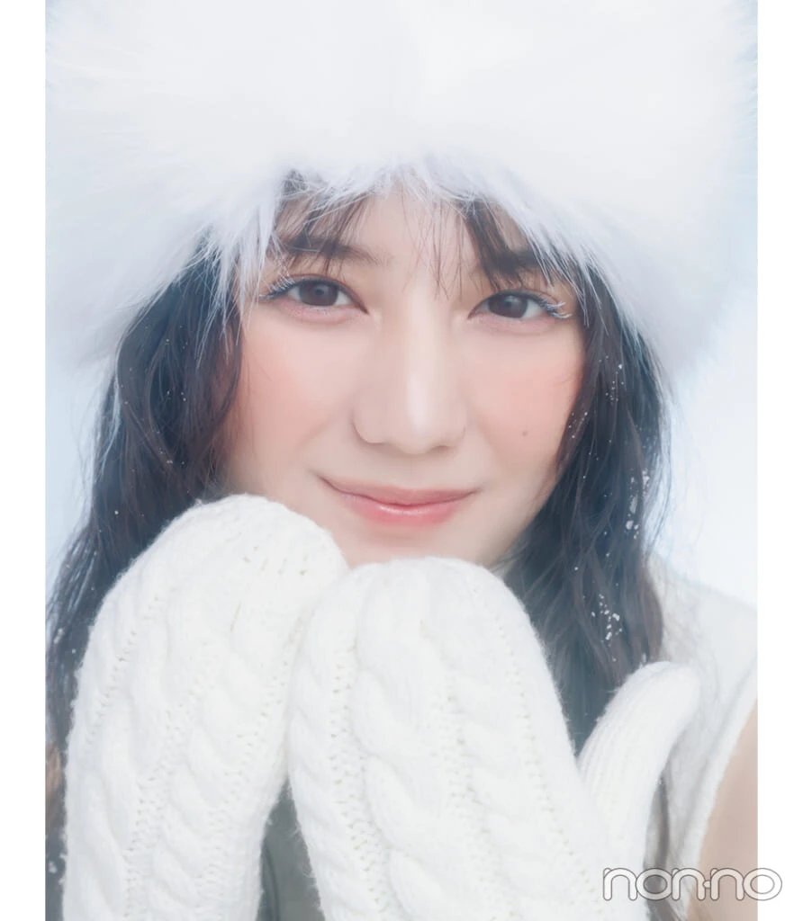 小坂菜緒の冬のゆきんこメイクモデルカット1−2