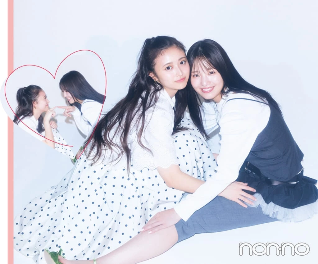 井上和×横田真悠のnon-no55周年モデルカット