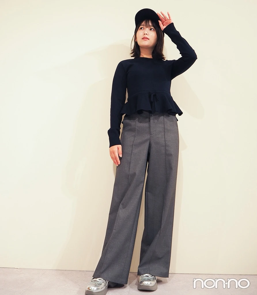 「ラップパンツ by rokh +X」の巻きスカートを取り外した時
