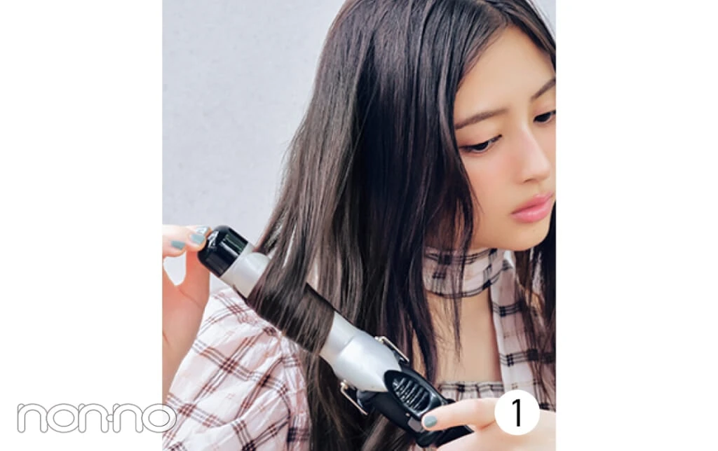井上和とキャップとヘアアレンジプロセスカット4−6