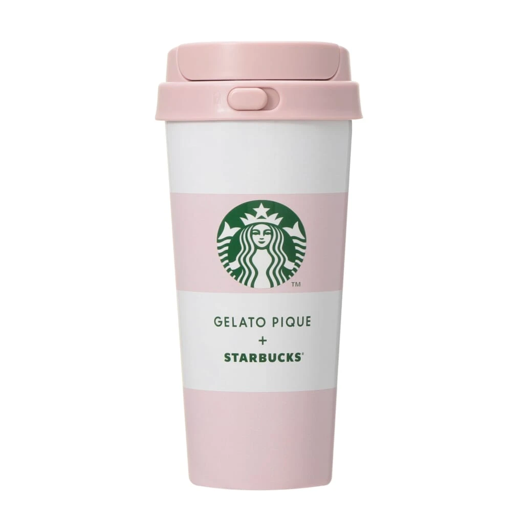 『gelato pique リッドカバーベアチャーム付きステンレスボトル ソフトピンク 473ml』