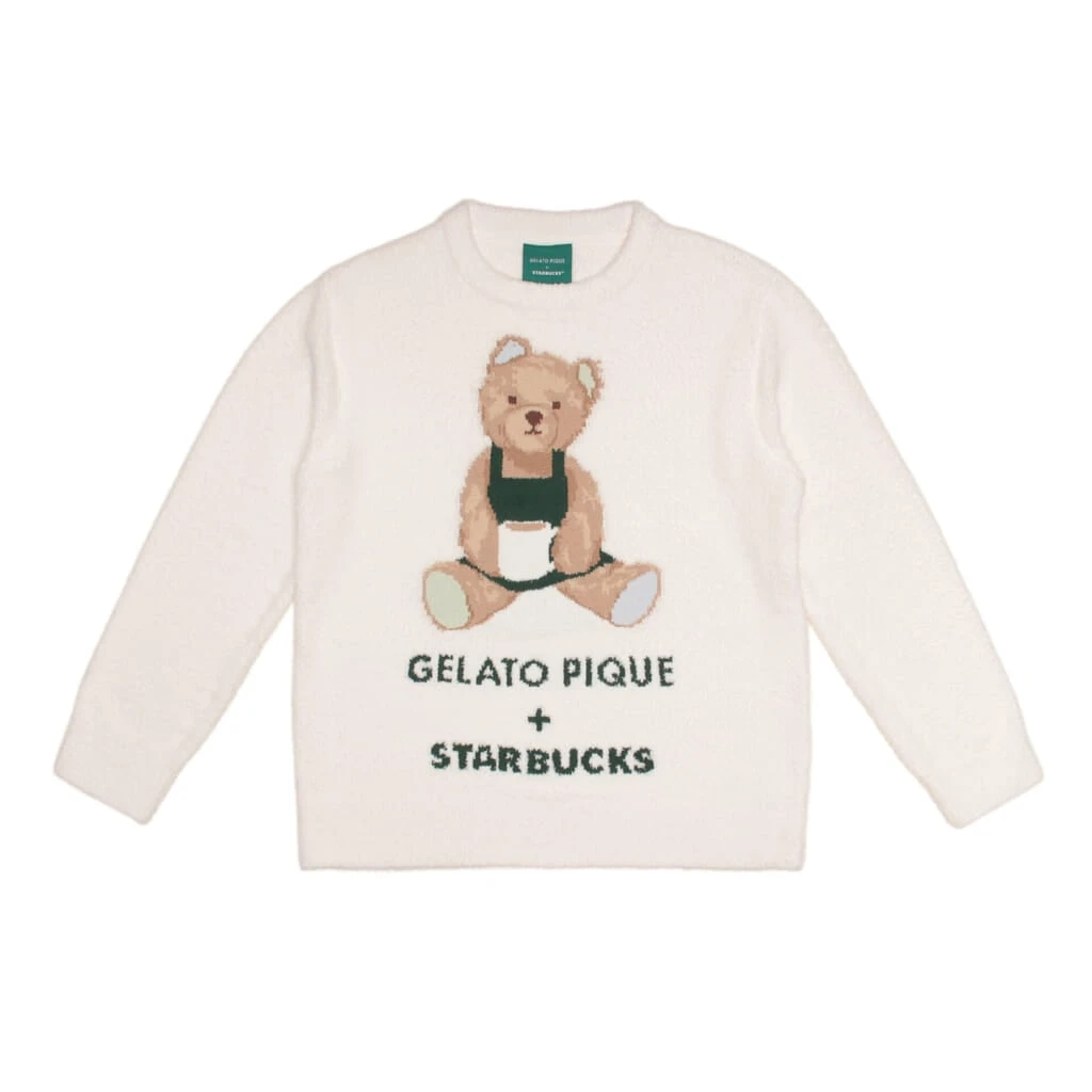 『gelato pique パウダーベアジャガードプルオーバー オフホワイト』