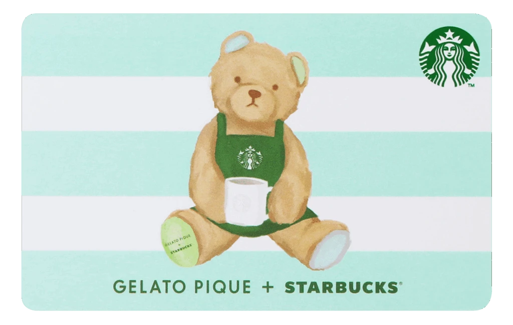 『スターバックス カードgelato pique ベアボーダー ミントグリーン』