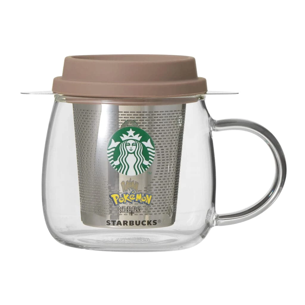 Pokémon + STARBUCKS SS ストレーナー付き耐熱グラスマグ コーヒーアドベンチャー 296ml/¥4400