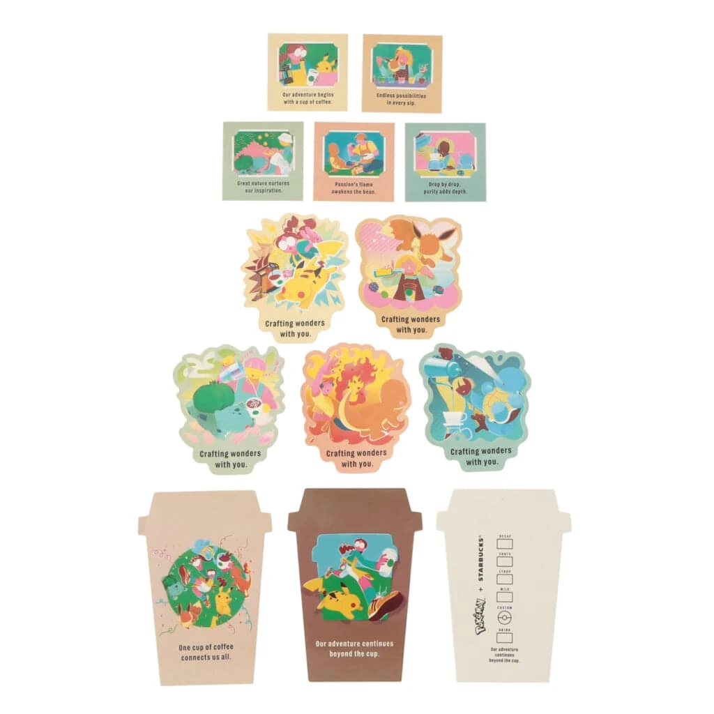 Pokémon + STARBUCKS アートステッカーセット/¥1800