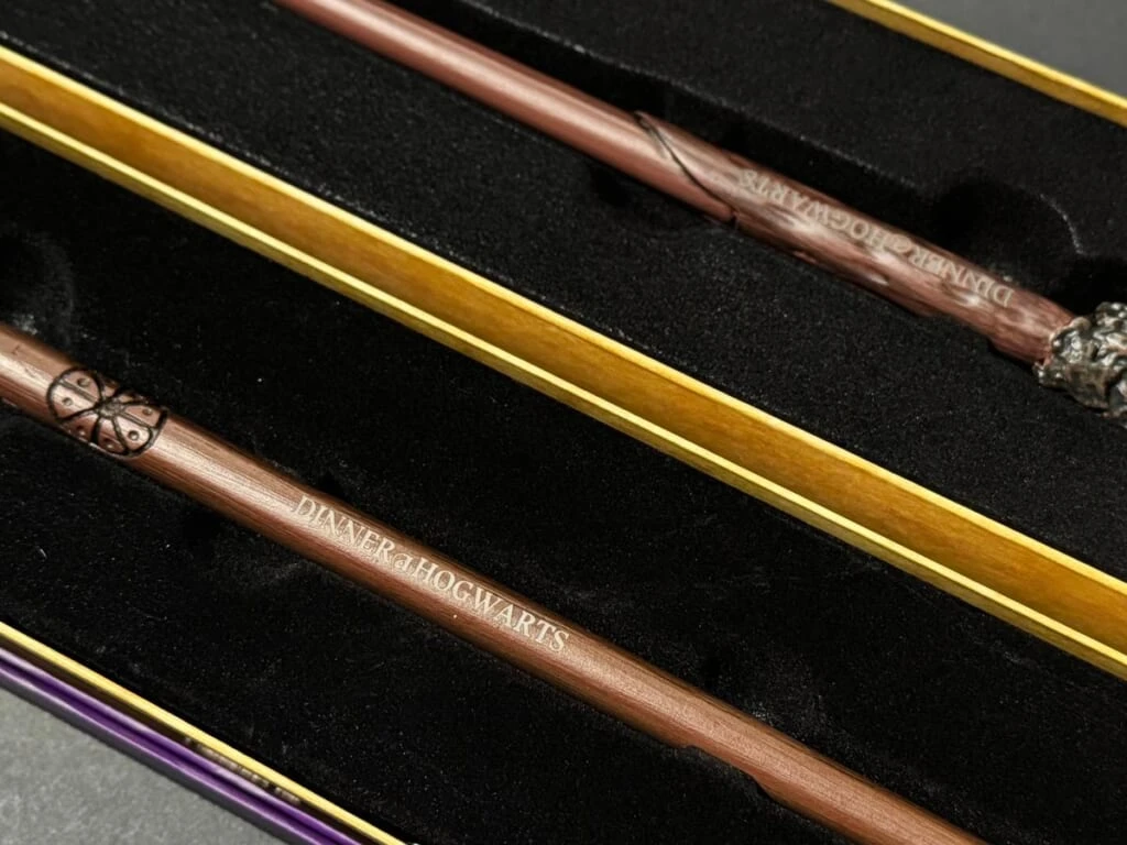 ホグワーツディナーのプレゼント「特別仕様の杖」刻印アップ