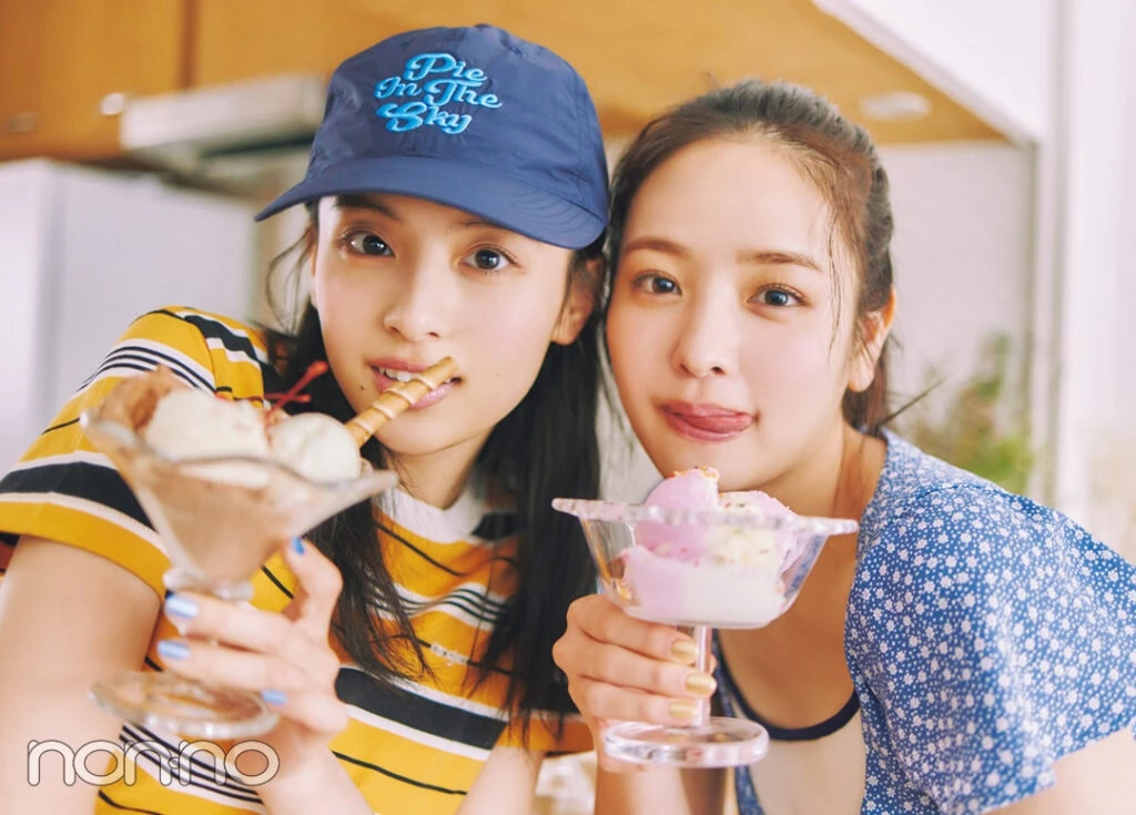 横田真悠と出口夏希のCheerful Summerモデルカット3-2