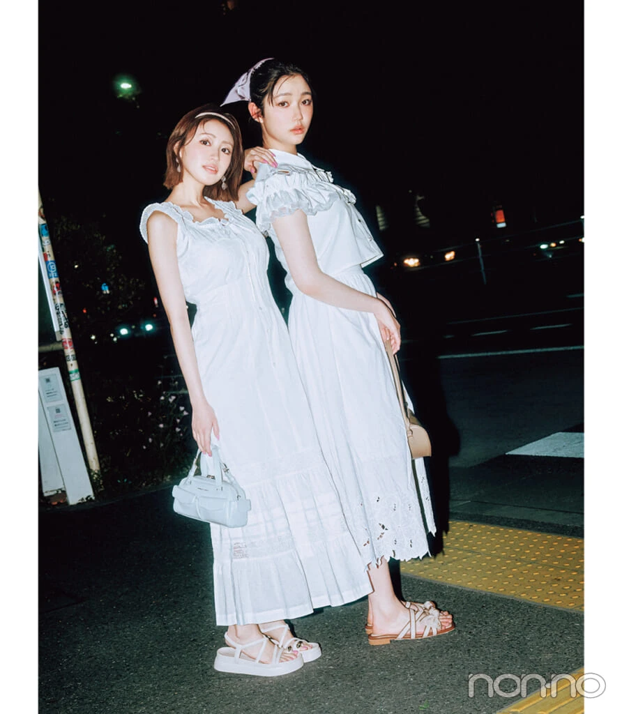 香音と小宮山莉渚のフラッシュ映えする夏の夜服モデルカット2-4