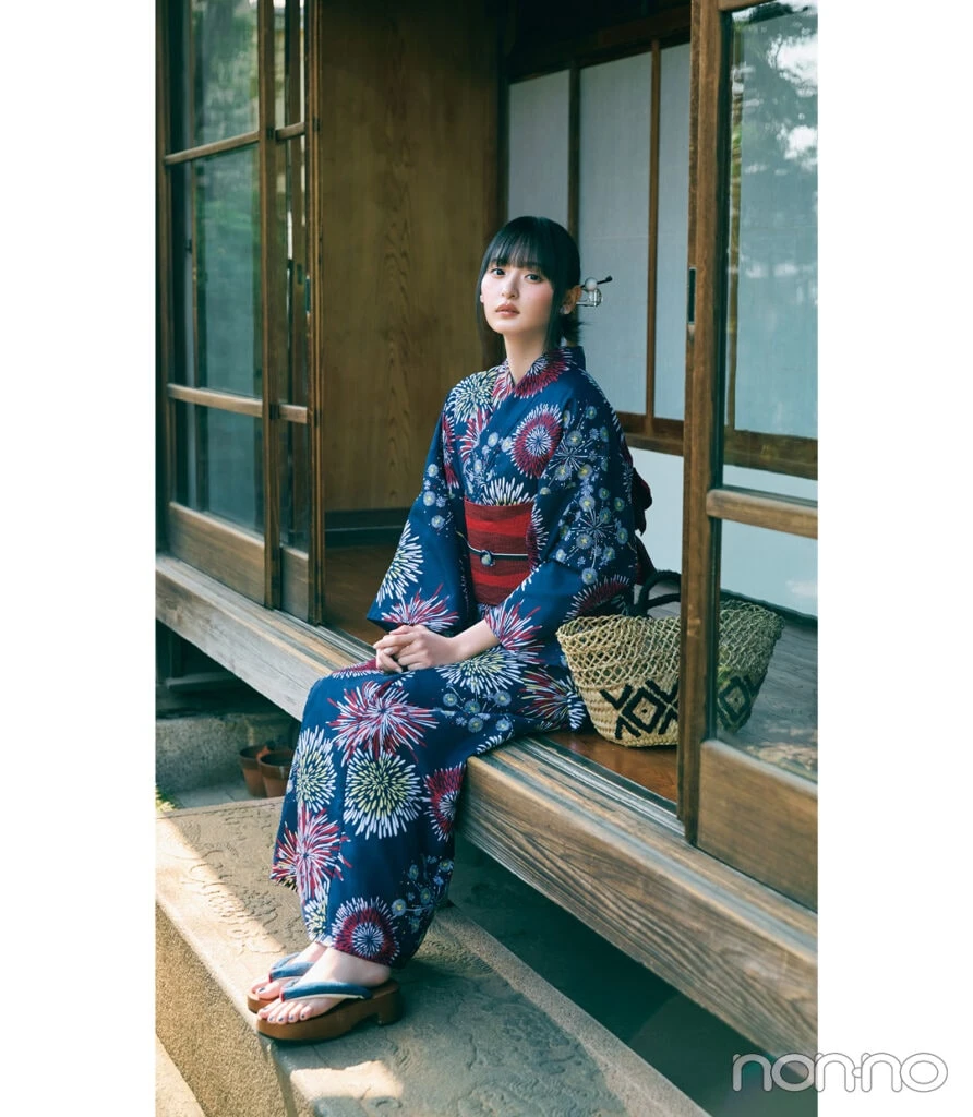 遠藤さくらの花火大会コーデモデルカット3