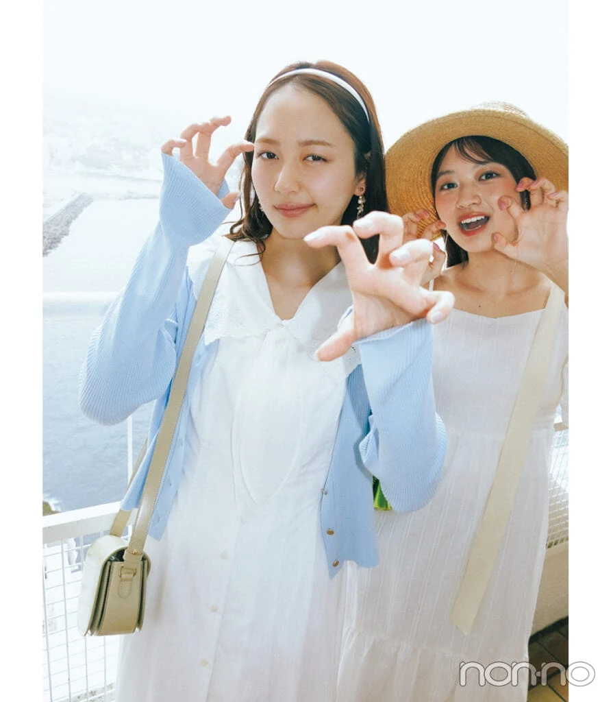 海に行く時のUVカットカーデ