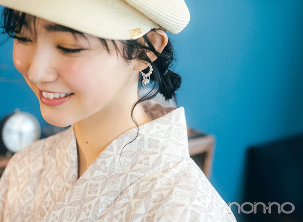 小宮山莉渚の下町散策女子会の浴衣コーデに似合うヘアアレンジ