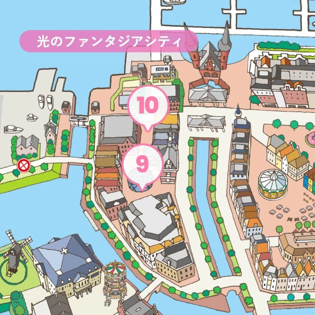 「光のファンタジアシティ」のマップ