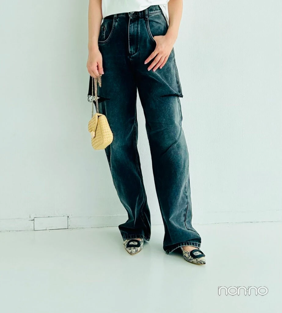 佐々木美玲の私服のデニム