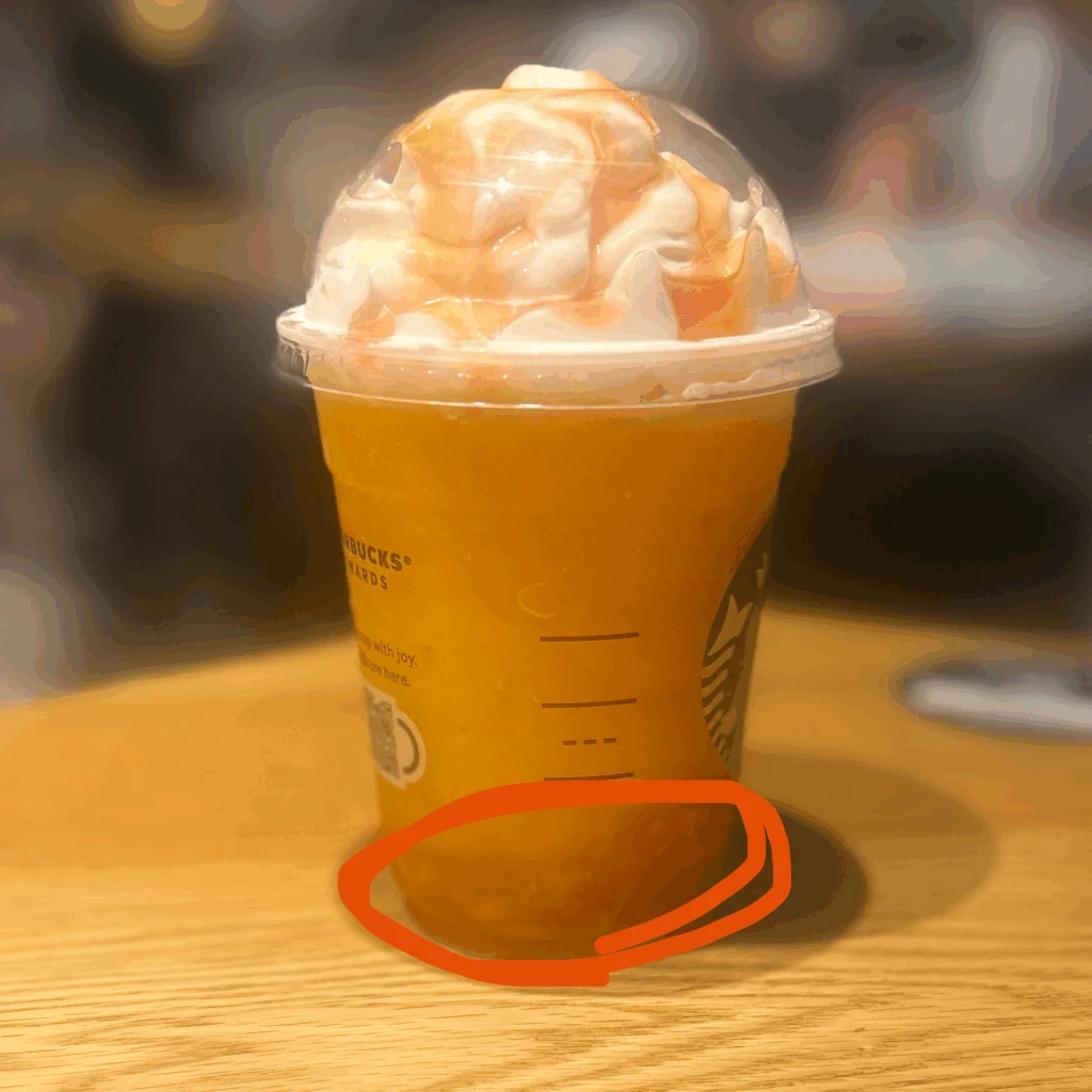 スタバ新作
ぎゅぎゅっと オレンジ & マンゴー フラペチーノ