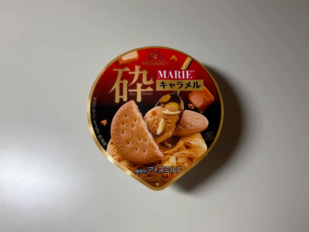 森永製菓の新作アイス「砕<MARIE&キャラメル>」のパッケージ