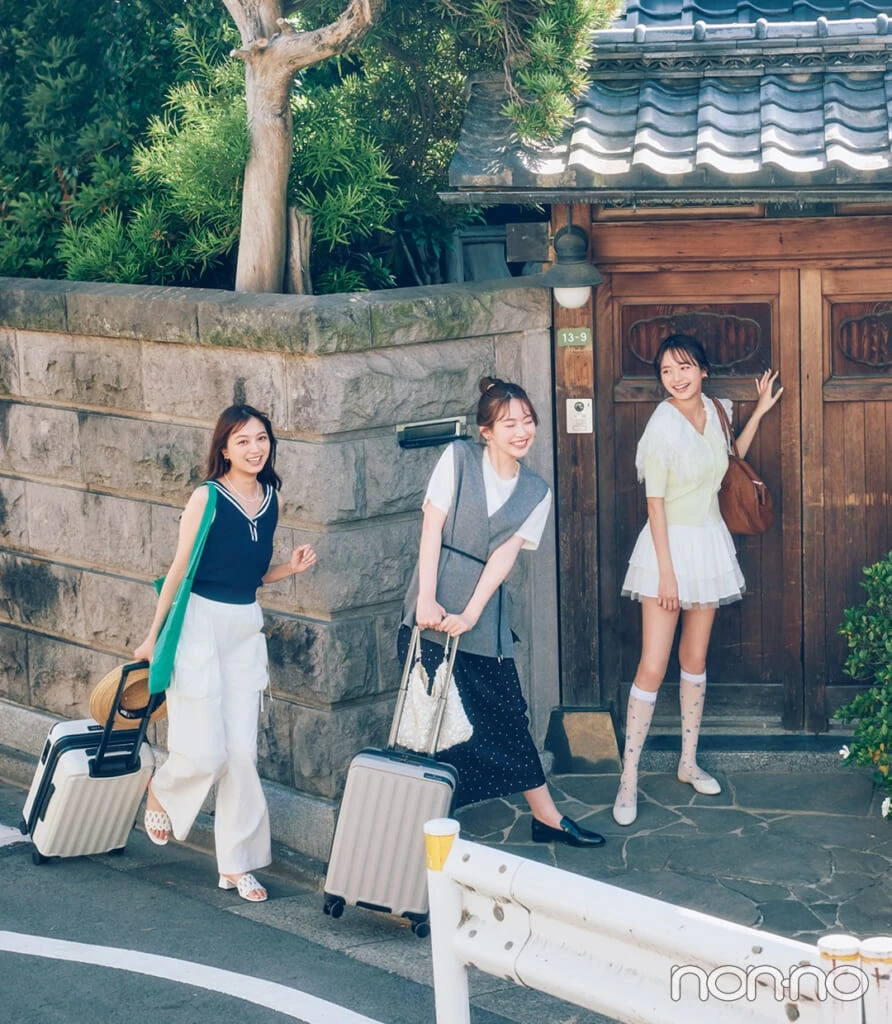 村上なずな、加藤栞、佐藤和奏の夏着回しモデルカット5-4