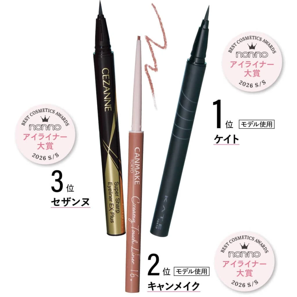 アイライナー大賞はケイト！キャンメイク、セザンヌなどプチプラ名品が