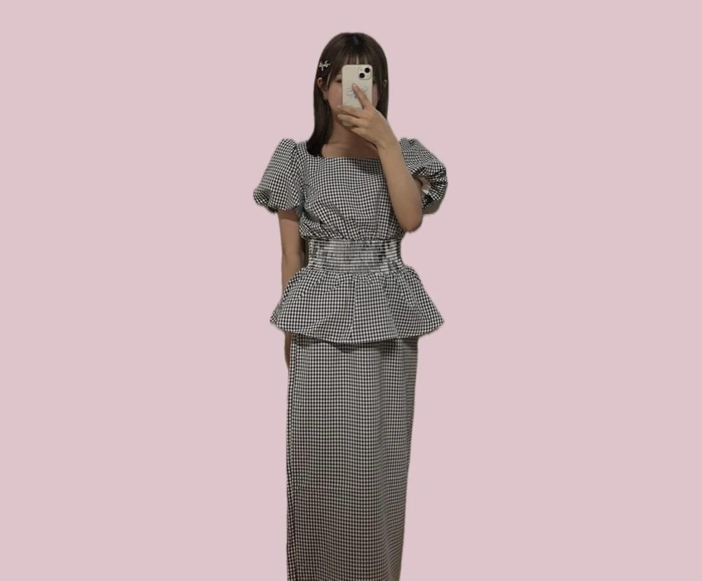 muguet ギンガムチェックセットアップ