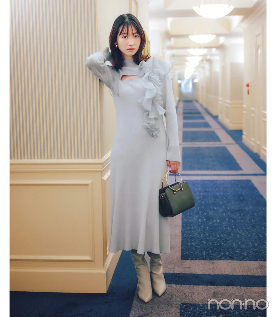 クリスマスデートおすすめきゅん甘フリル＆リボンワンピ