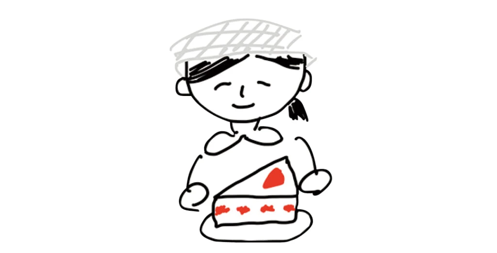 遠藤さくらが子どもの頃なりたかったケーキ屋さんの絵