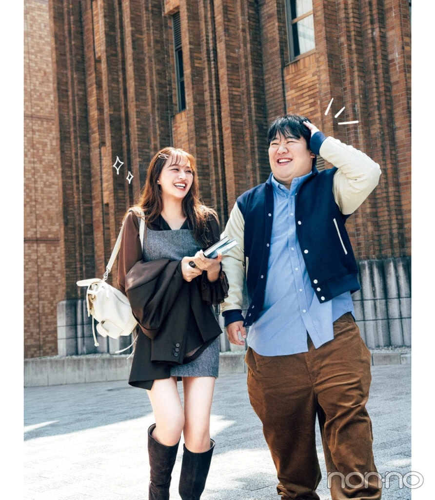佐藤和奏とラランド・ニシダさんのブラウンコーデ着回し15