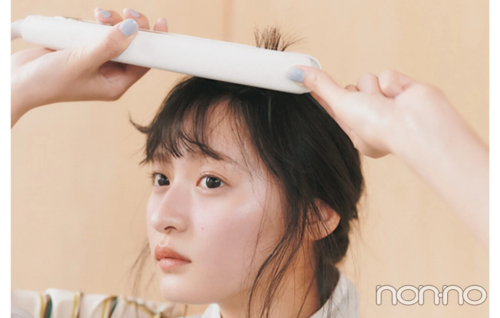 手順3 前髪に不規則な動きをプラス