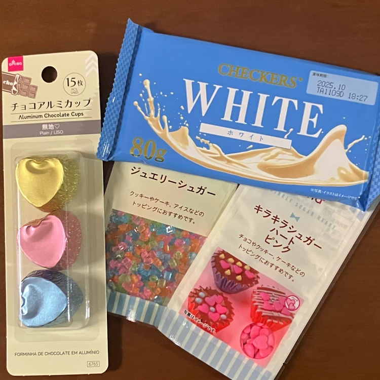 ダイソーで買った平成女児チョコの材料