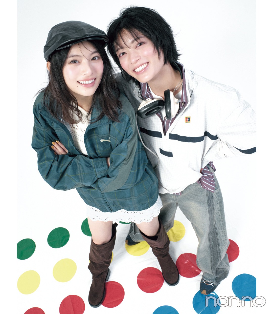 出口夏希と吉田美月喜の学園祭の日のスポみコーデ
