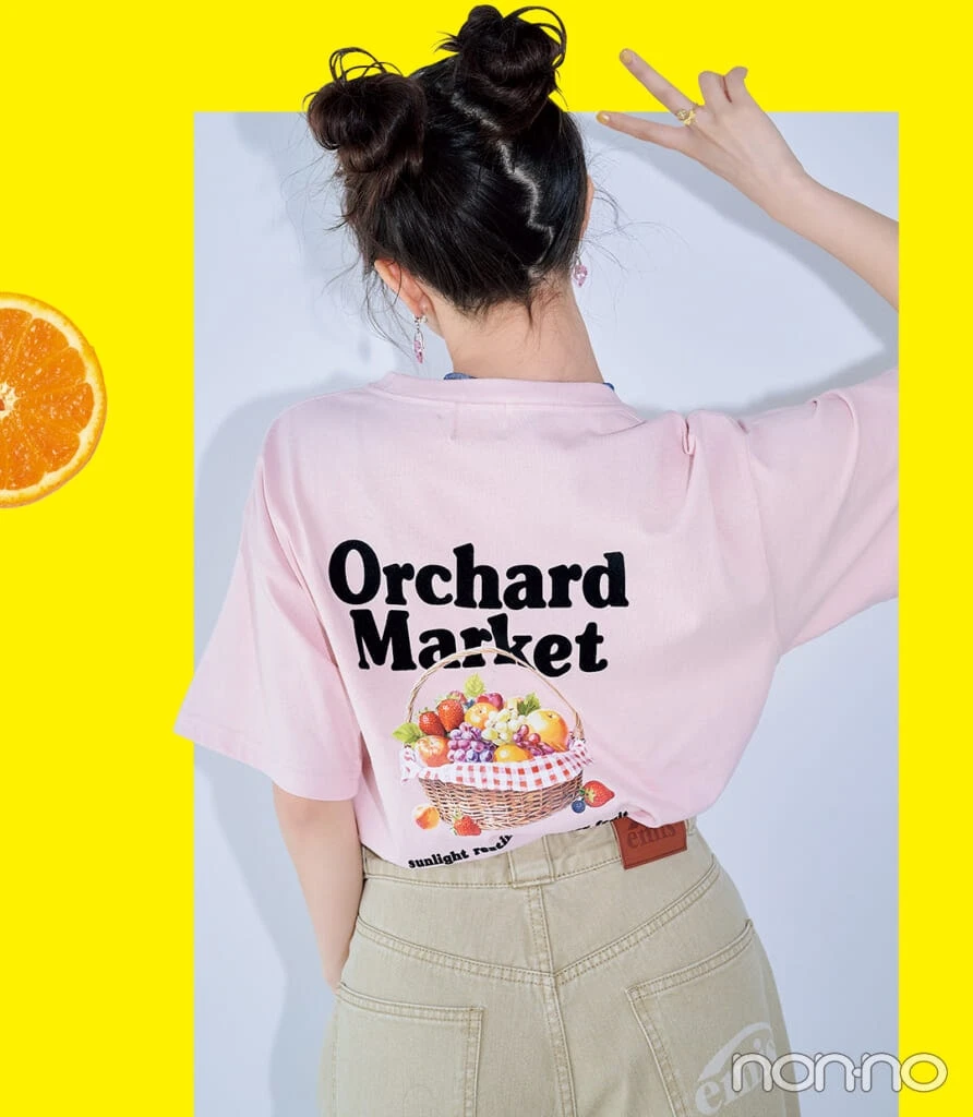 「フリークス ストア」と「フルーツオブザルーム」のコラボTシャツのバックプリント