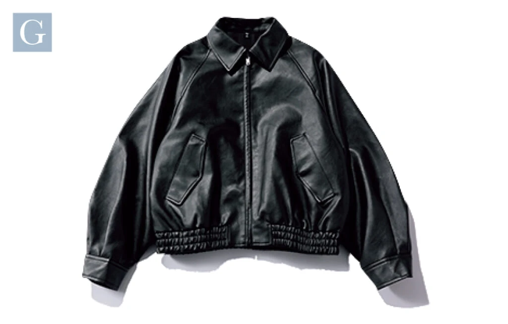 レザー調ブルゾン¥5990/GU