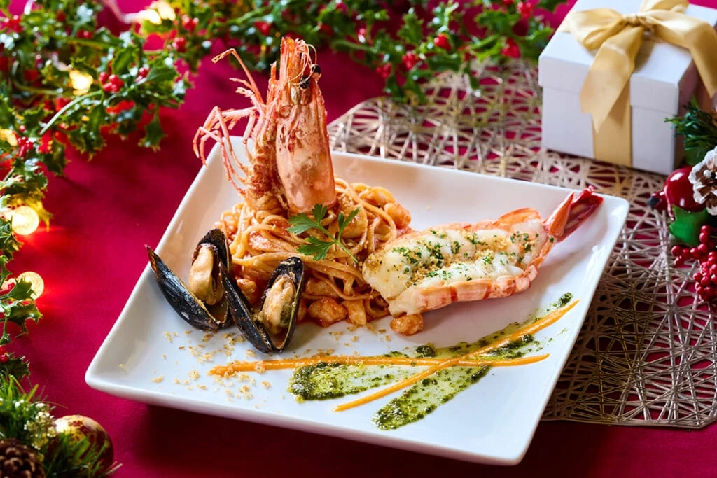天然大海老のトマトソースリングイネ/¥3300