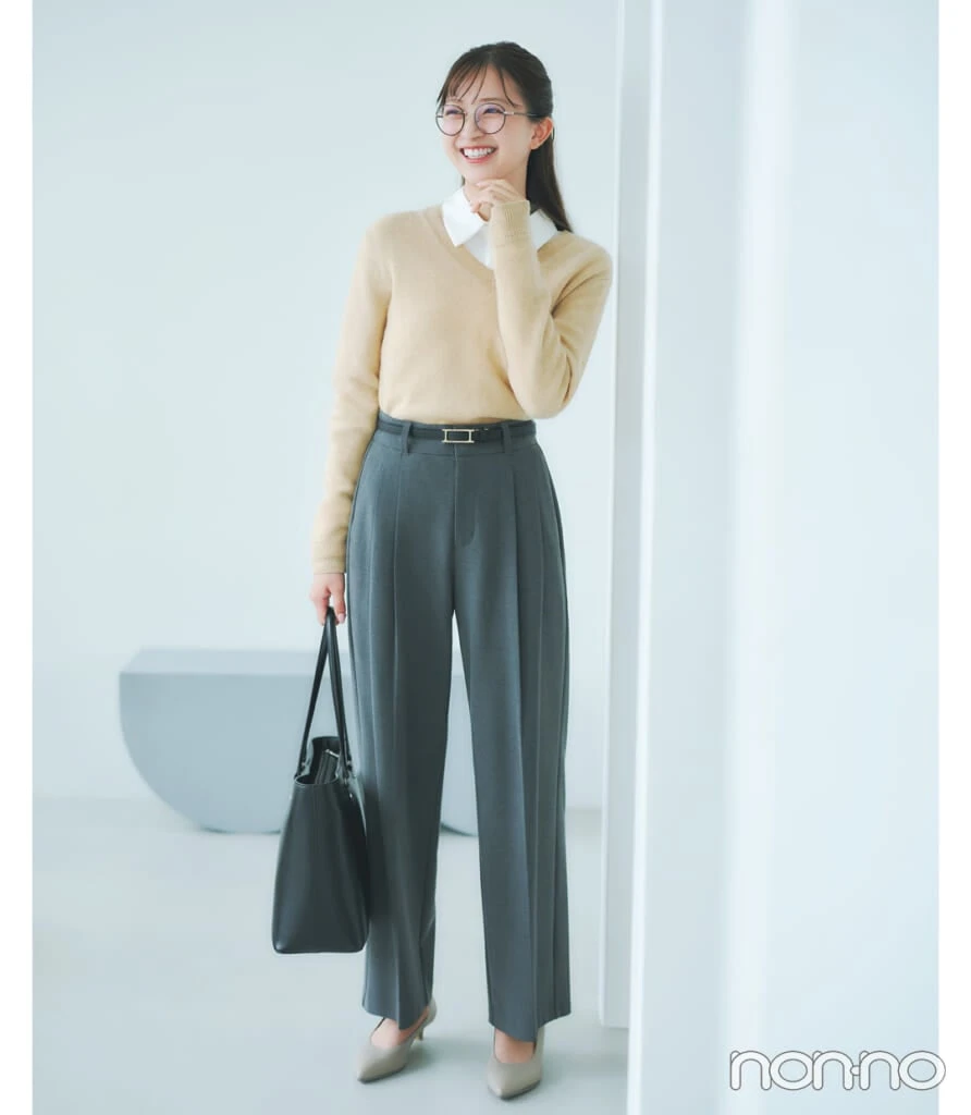 腰回りのボリュームが気にならないGUのスラックス