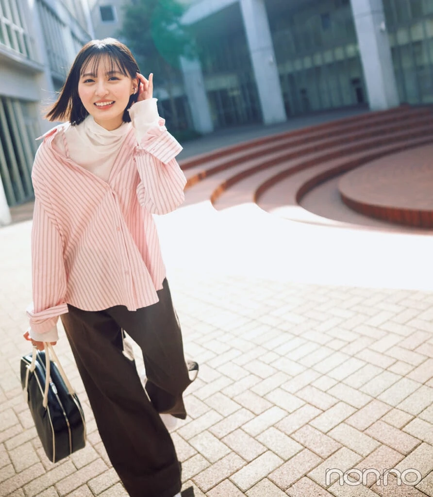 遠藤さくらの新学期カジュアルコーデ