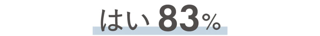 はい83%