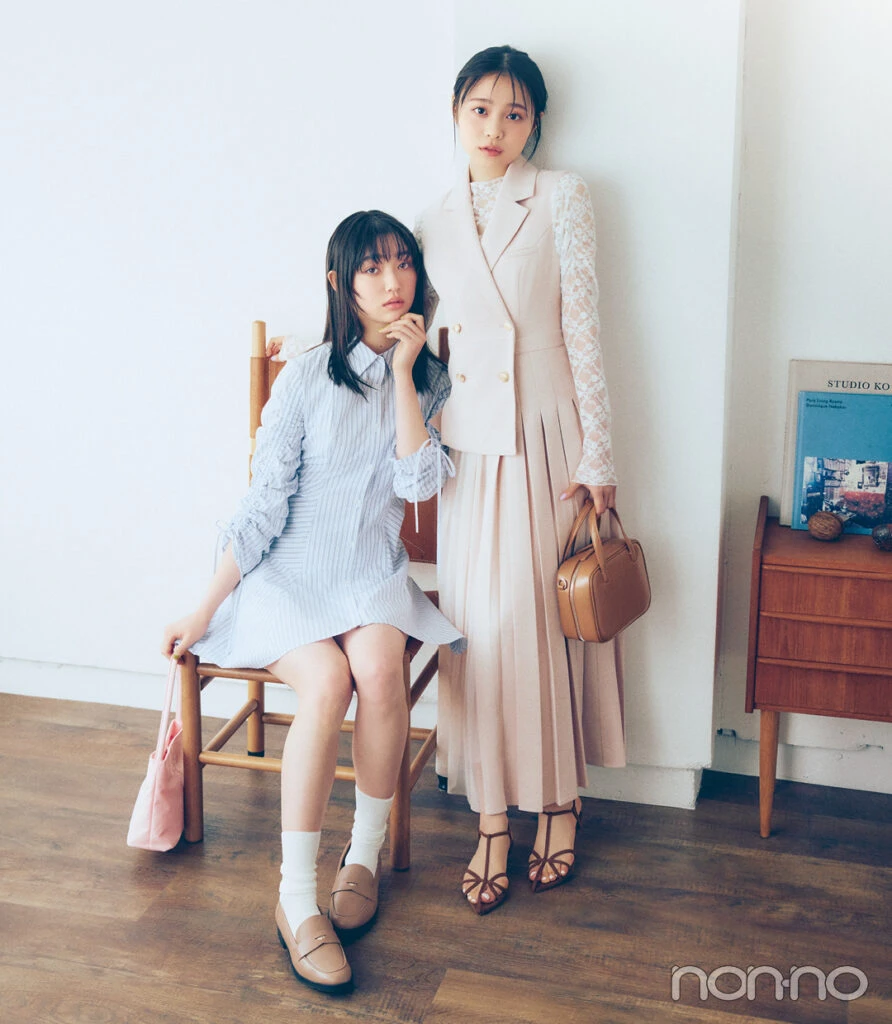 林芽亜里の大人っぽいジャケット風ワンピコーデ